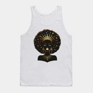 Afrocentric Queen Gold Tank Top